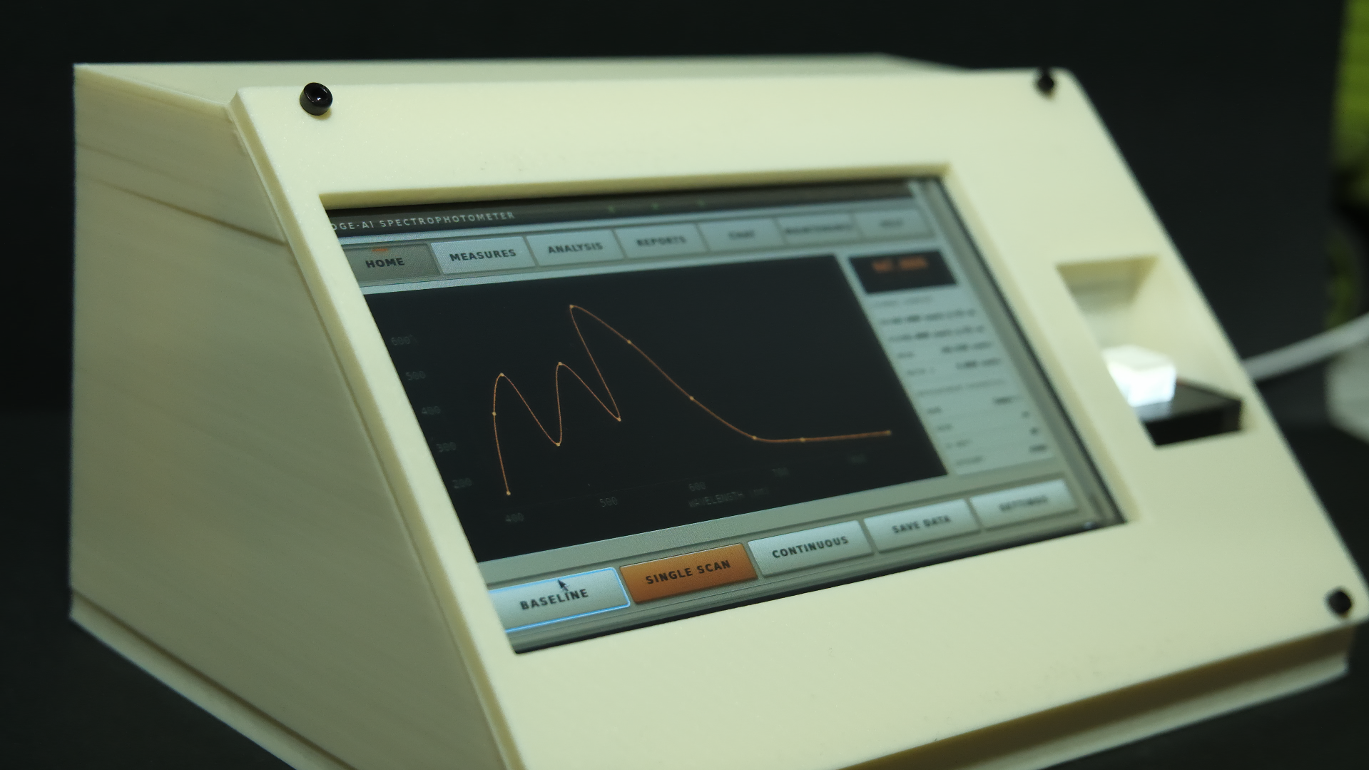 Edge-AI Spectrophotometer in action